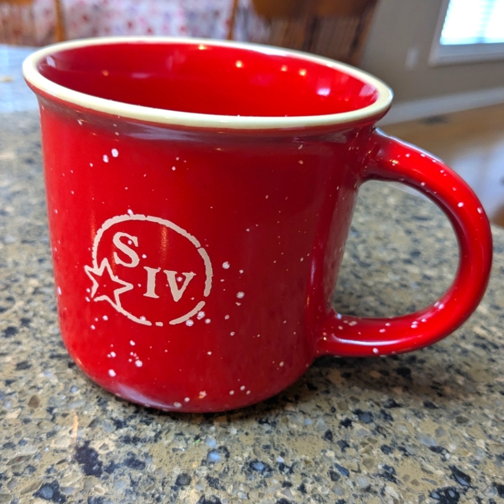 Makers Mark Whiskey SIV Red with White Specks - Coffee Mug Cup Bourbon